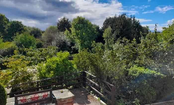This is part of the view from the main garden terrace.